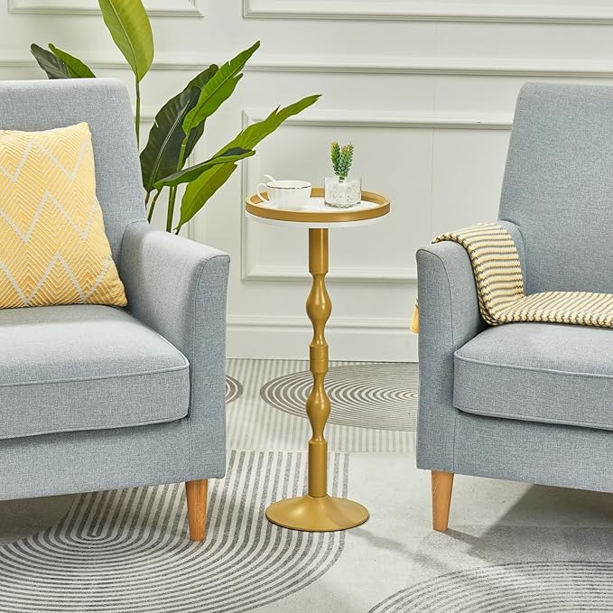 Small Round Drink Table, Pedestal Tables, Small Round Side Table - Image 2
