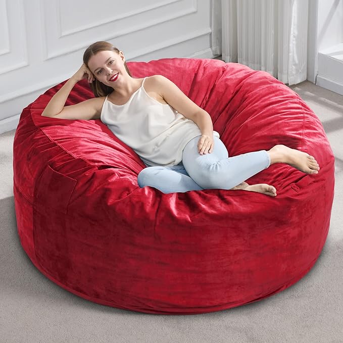 Hobestluk 5FT Bean Bag Chair Giant Bean Bag Chairs by YourHomeDeservesMore