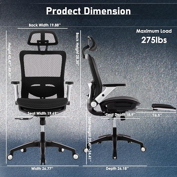COLAMY Ergonomic Mesh Office Chair - Image 3