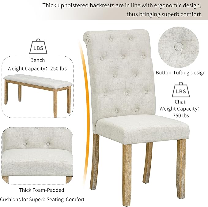 Ball & Cast 6-Piece Dining Table Set - Image 6
