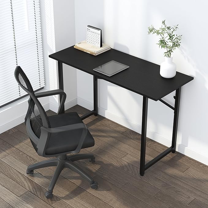 Folding Computer Desk 47 inch Writing Gaming Computer Camping Table, No - Image 2