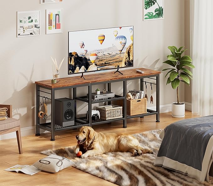 Furologee TV Stand for TVs up to 55 Inch, Entertainment Center - Image 2
