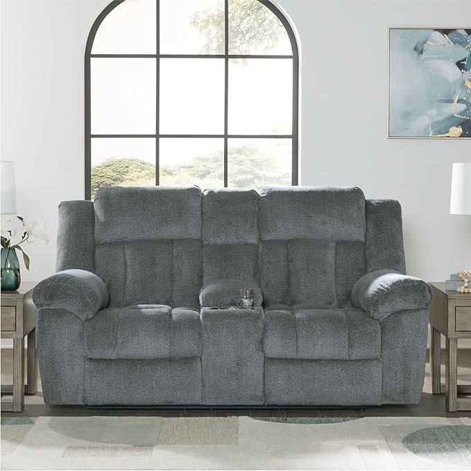Signature Design by Ashley Tip-Off Modern Wall Hugger Power Reclining Loveseat - Image 2