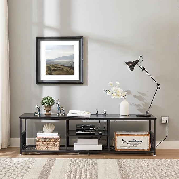 VECELO TV Stand with Power Outlets - Image 9