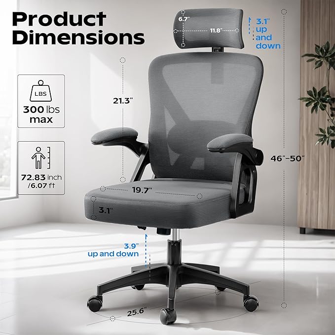 Ergonomic Office Chair, Home Office Desk Chair - Image 7