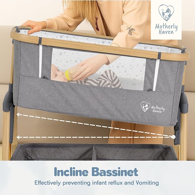 Baby Bassinet Bedside Sleeper, Portable Crib - Image 5