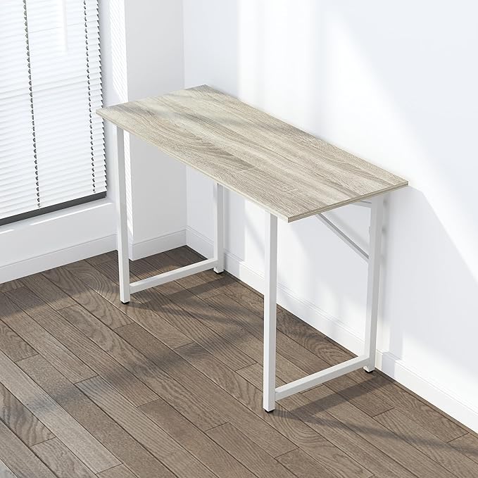 Folding Desk 47 inch No Assembly Required Home Office Table, Writing Gaming - Image 7
