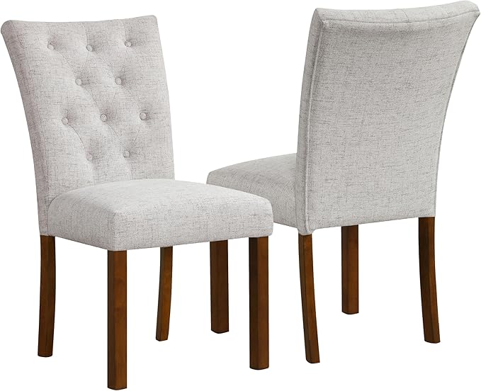 HomePop Button Tufted Fabric Dining Chairs by HomePop