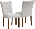 HomePop Button Tufted Fabric Dining Chairs by HomePop