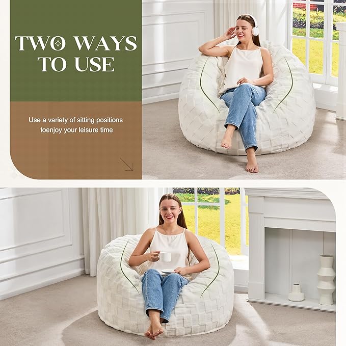 Hobestluk Bean Bag Chairs Beanbag Chair - Image 3