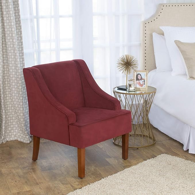 HomePop Swoop Arm Living-Room-Chairs, Dark Tan Velvet - Image 12