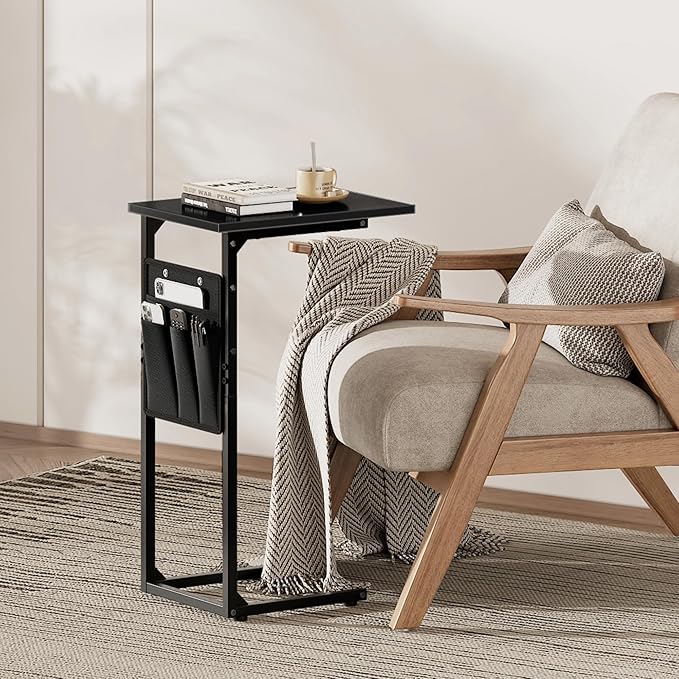 Vagusicc C Shaped End Table, Small Side Table - Image 6