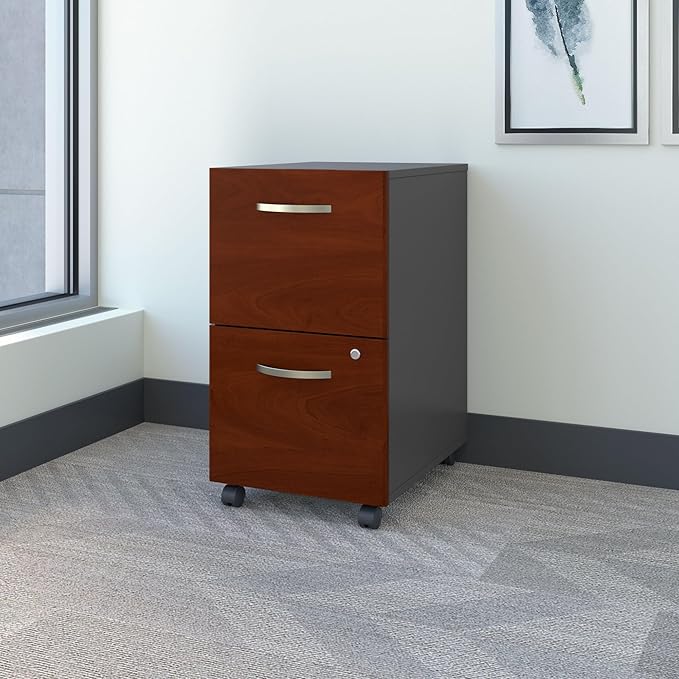 Bush Business Furniture Series C 2 Drawer Rolling File Cabinet in Hansen Cherry - Image 2