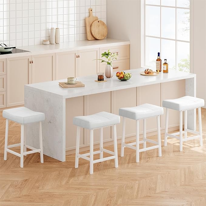 GarveeHome Counter Height Bar Stools Set of 4, 24 Inch Barstools - Image 2
