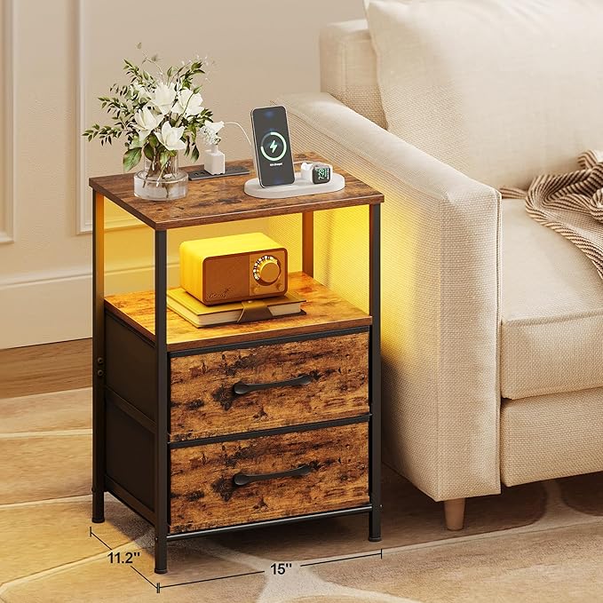 Nightstands Set of 2, Night Stand - Image 6