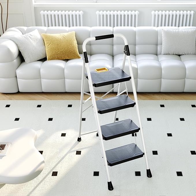 KINGRACK 4 Step Folding Ladder, 800lbs Capacity Step Stool - Image 9