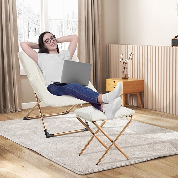 Comfy Oversized Saucer Chair - Image 2