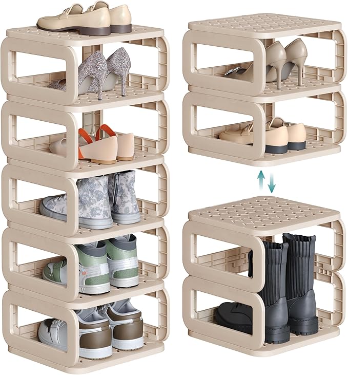 SONGMICS Shoe Rack, Shoe Organizer, 6 Shelves, Shoe Storage, Narrow Shoe Shelf by SONGMICSbySONGMICSHOME