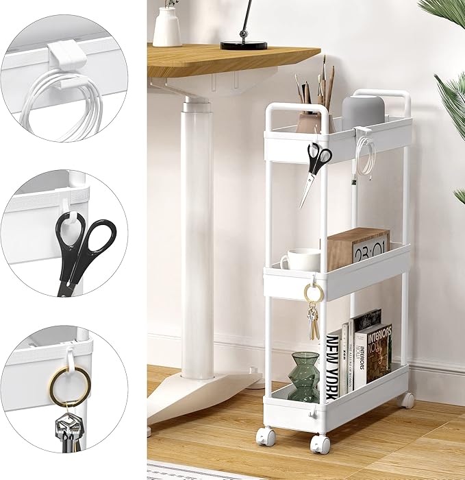 SOLEJAZZ Slim Rolling Storage Cart - Image 3