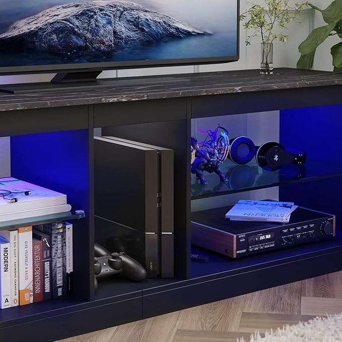 Bestier Entertainment Center LED Gaming TV Stand - Image 5