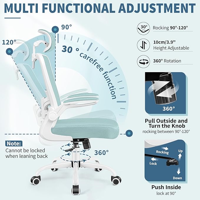 FelixKing Ergonomic Office Chair, Headrest Desk Chair Office Chair - Image 6