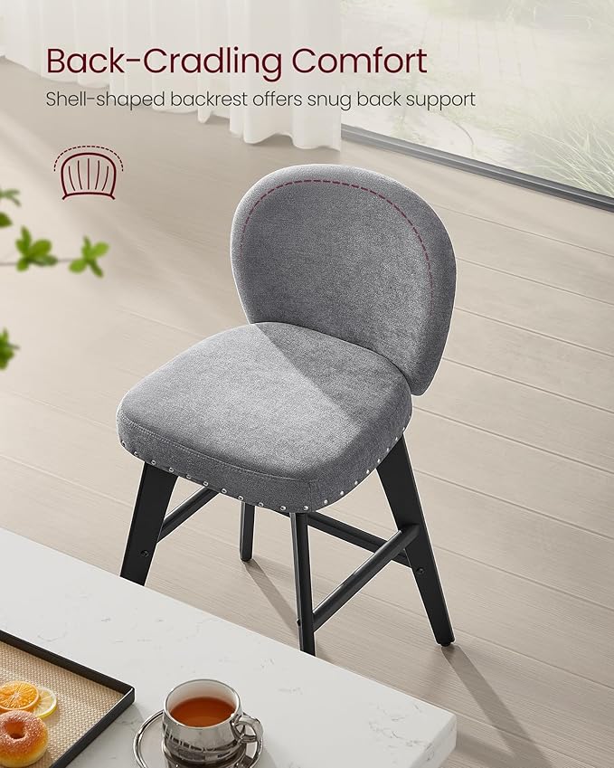 VASAGLE Bar Stools Set of 4, Swivel Counter Height Bar Stools - Image 7