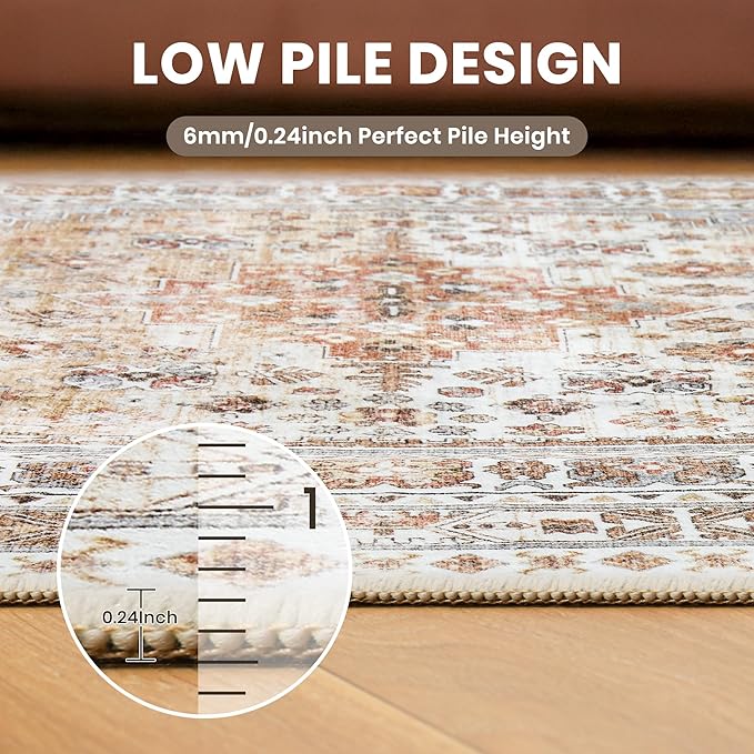 zesthome 6x9 Area Rug, Super Soft Washable Rugs - Image 7