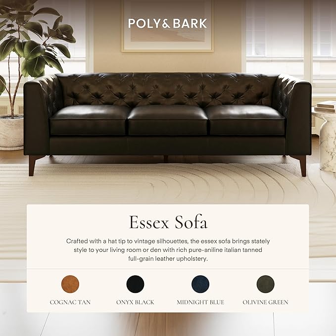 Poly & Bark Essex Leather Couch - Image 3