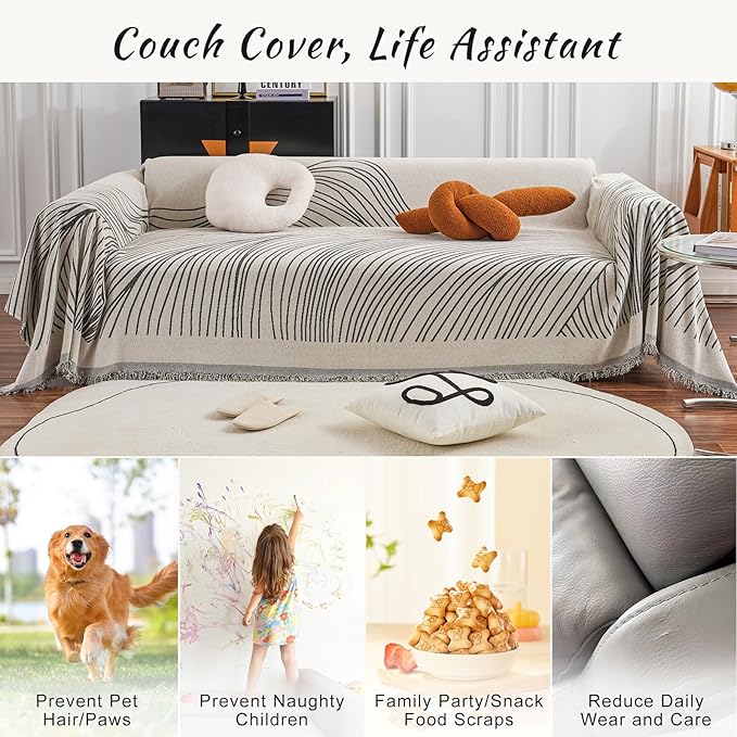 STACYPIK Stylish Striped Sofa Cover - Image 2