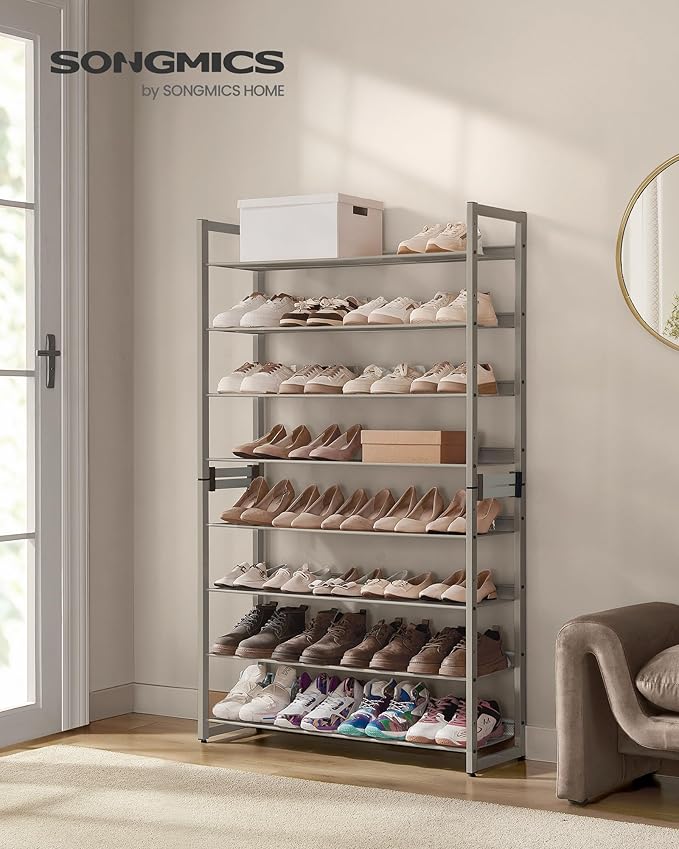 SONGMICS Shoe Rack, 8-Tier Shoe Organizer, Metal Rack - Image 2
