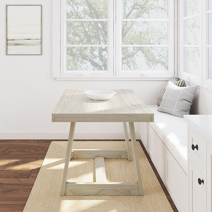 Plank+Beam 48 Inch Farmhouse Dining Table, Rustic Solid Wood Kitchen Table - Image 5