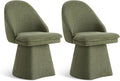 Swivel Dining Chairs Modern Desk Chair Upholstered Linen Fabric Side Chair by Kislot