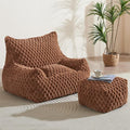 Bean Bag Chair with Ottoman by Unknown