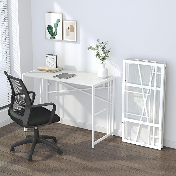 Folding Desk 40 inch Writing Gaming Computer Camping Table, No Assembly - Image 8