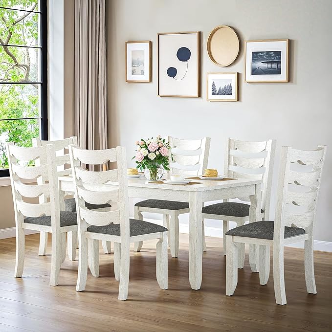 Solid Wood Dining Chair Set of 6, Kitchen Dining Room Chair - Image 2