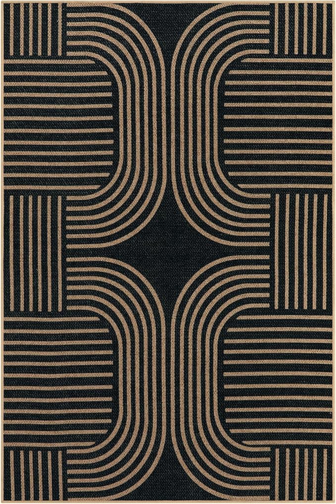 Lahome Modern Geometric Easy Jute Rug, 6x9 Area Rugs - Image 7