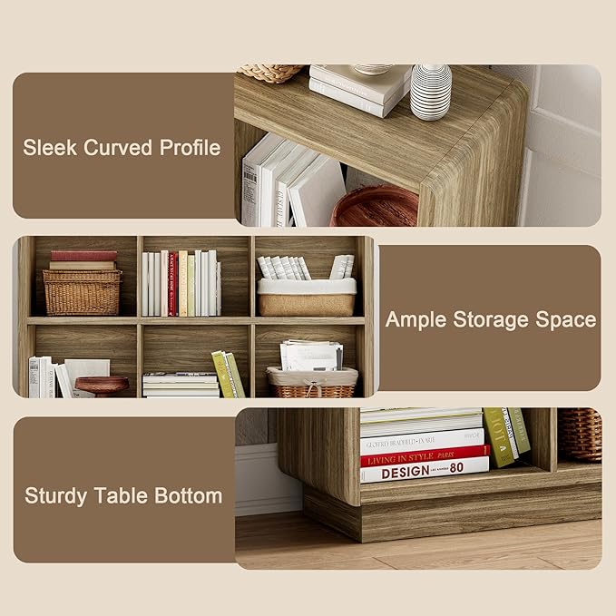 ChooChoo 6 Cube Storage Organizer, Wooden Bookcase - Image 7