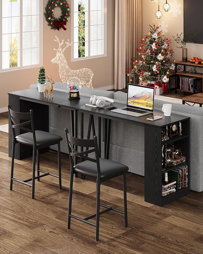 Garvee Bar Table and Chairs Set, 3 Piece Bar Table Set - Image 6