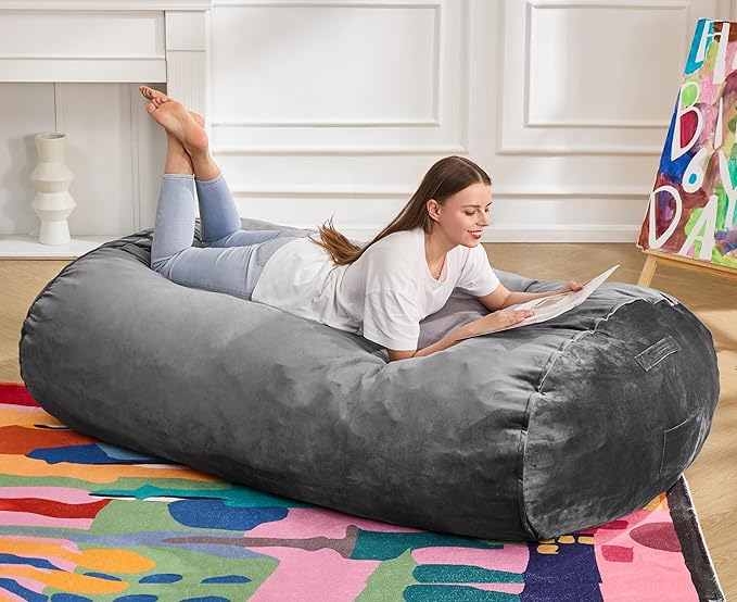 Hobestluk 5FT Bean Bag Chair Large Beanbag Lounger by YourHomeDeservesMore