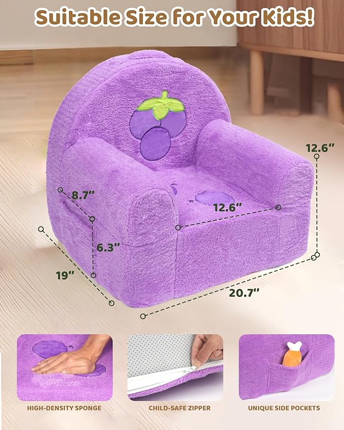 Toddler Chair, Comfy Foam Kids Couch - Image 3