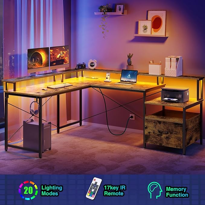 Rolanstar L Shaped Gaming Desk - Image 3