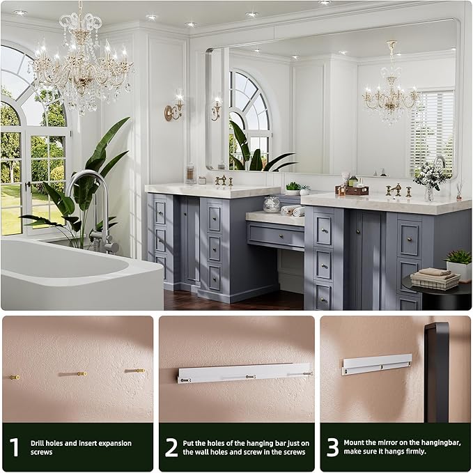 Hasipu 55×32 Inch Large Bathroom Mirror - Image 6
