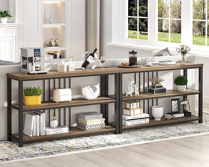 FOLUBAN Modern Sofa Table for Entryway, 3 Tier Narrow Console Table for Living - Image 7