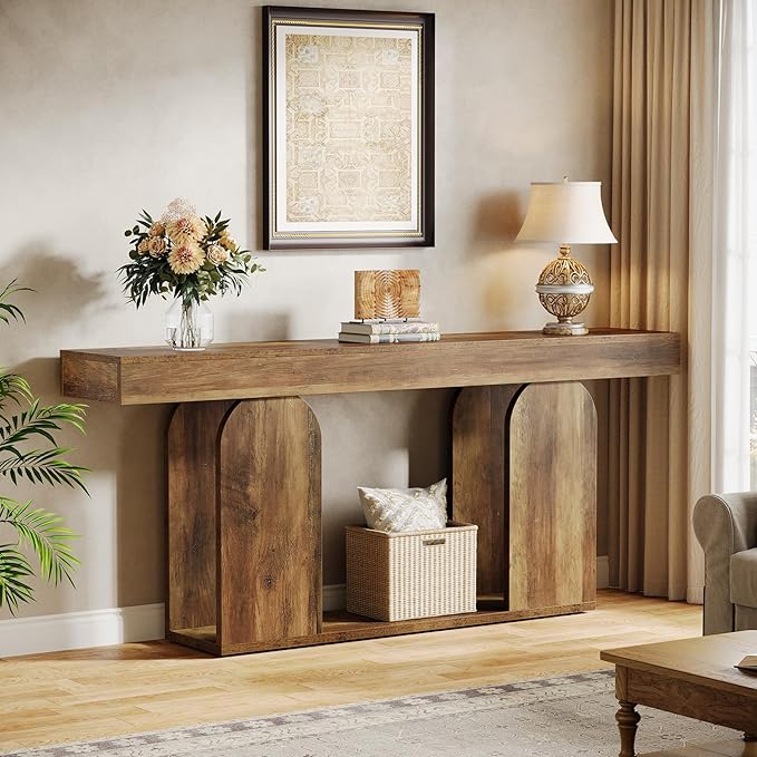 Tribesigns 70.9-Inch Extra Long Sofa Table, Farmhouse Console Tables - Image 3