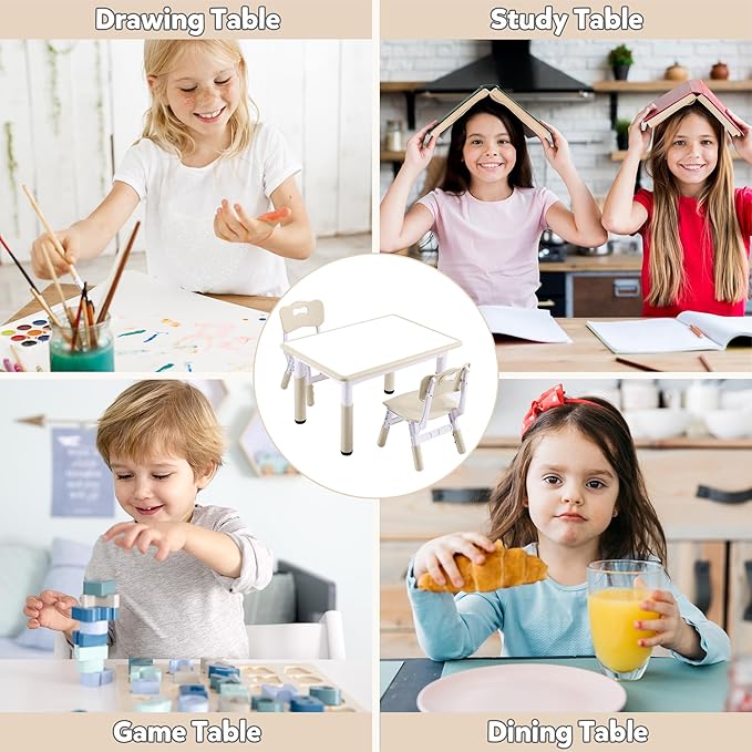 Adjustable Kids Table & Chairs Set - Image 5