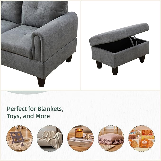 L Shaped Sectional Couches for Living Room, Modern Modular Sectional Sofa - Image 4