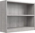 Bush Furniture Universal Small 2 Shelf Bookcase in Platinum Gray, Low Storage by BushBusinessFurniture