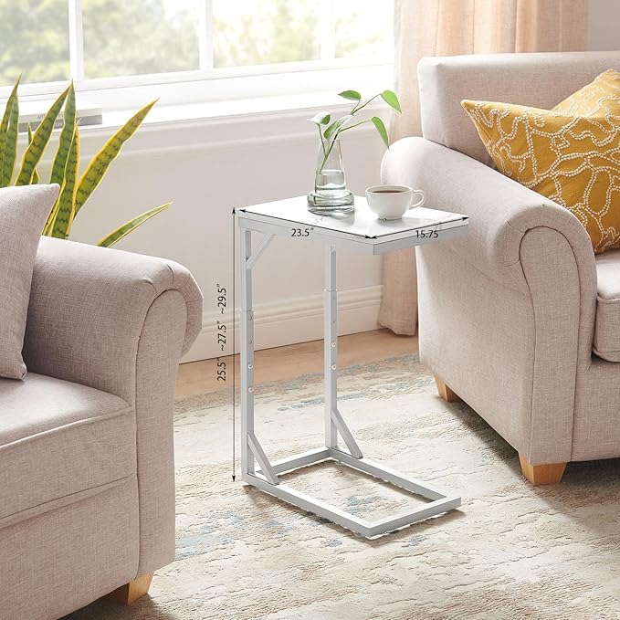 C-Shaped End Table, Small Sofa Table - Image 2