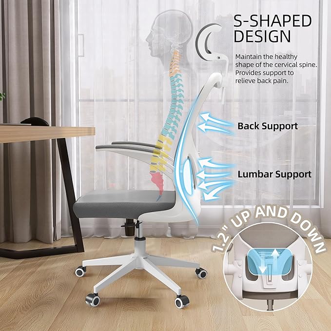 Monhey Office Chairs, Ergonomic Office Chair, Computer Chair - Image 5