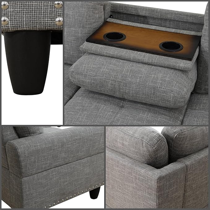 Modular L-Shaped Sectional Sofa, Modern Couches - Image 5